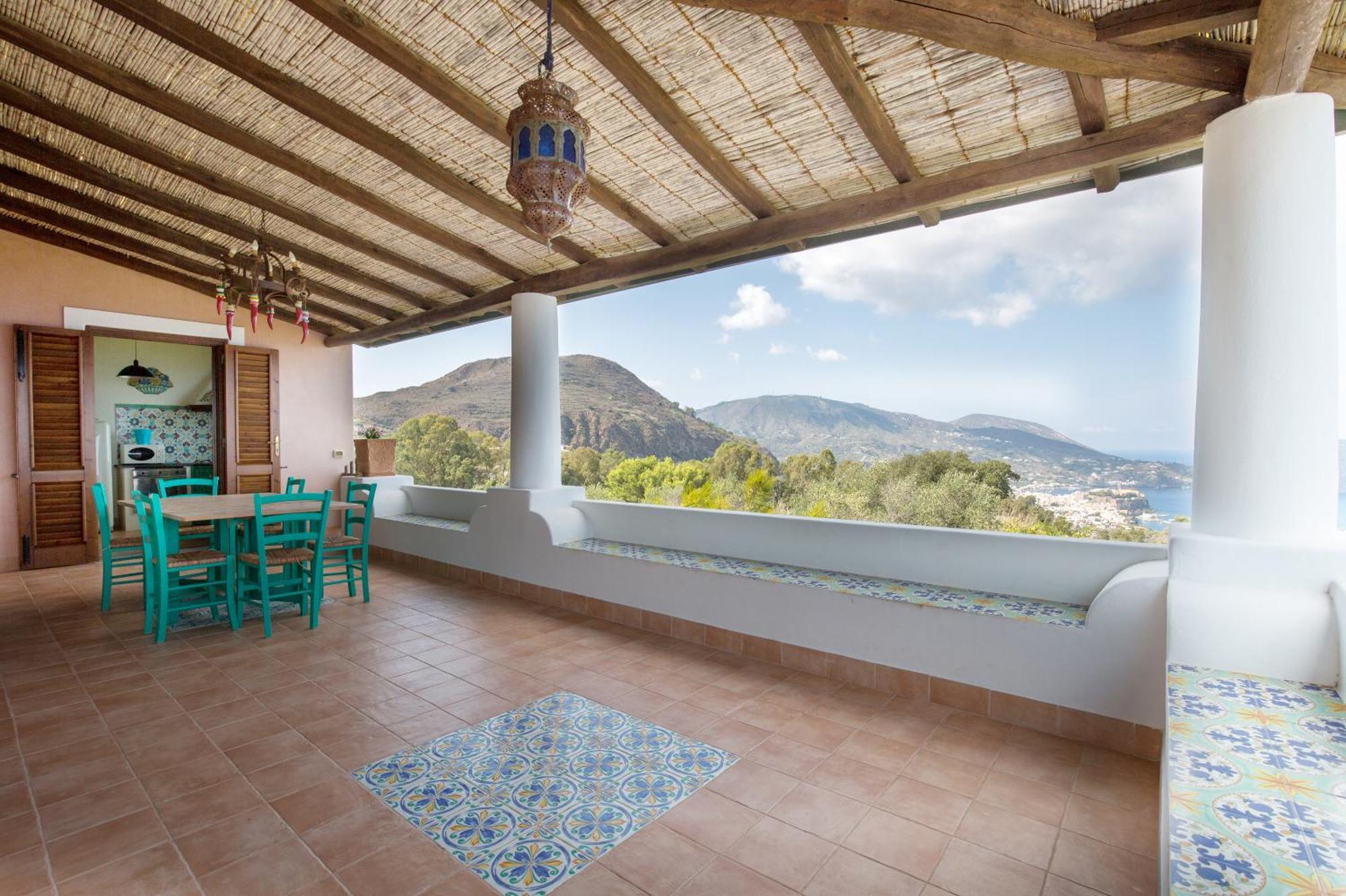 Sealight Villa Lipari - Vista E Piscina Esterno foto